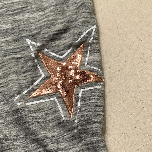 PINK Victoria's Secret Gray Joggers with Star Design Bling Women Size S - Picture 8 of 14